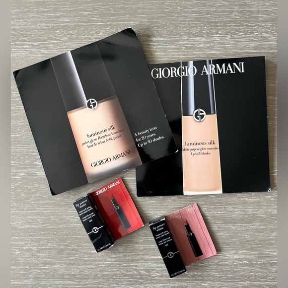 Giorgio Armani Beauty Lip Power Matte Lipstick Matte 111 Nude Pink & 400 Red - Picture 1 of 12
